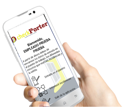CheckPorter: menú de circuitos, incidencias y mensajes